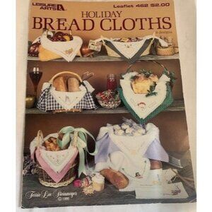Leisure Arts Holiday Bread Cloths Cross-Stitch Design Leaflet Book 462  1986 Edi